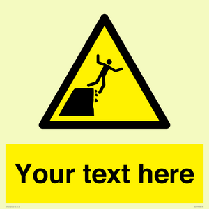 Custom Warning unstable cliff edge